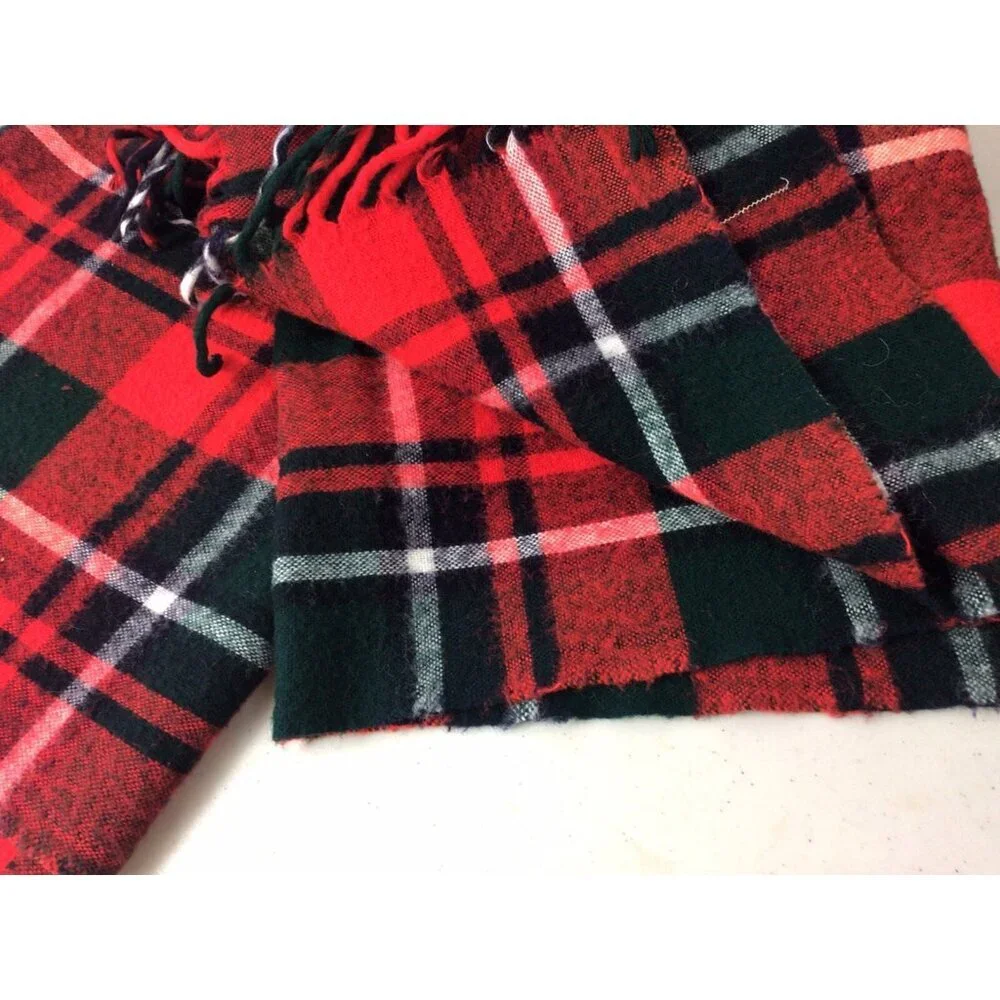 Troy Vintage Plaid Blanket Made USA